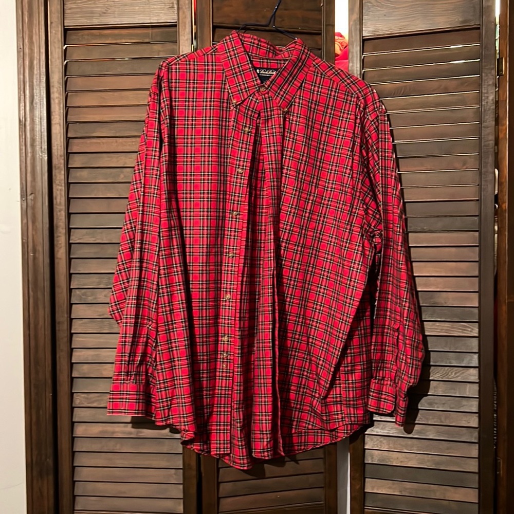 Brooks Brothers, size XL, non-iron red plaid